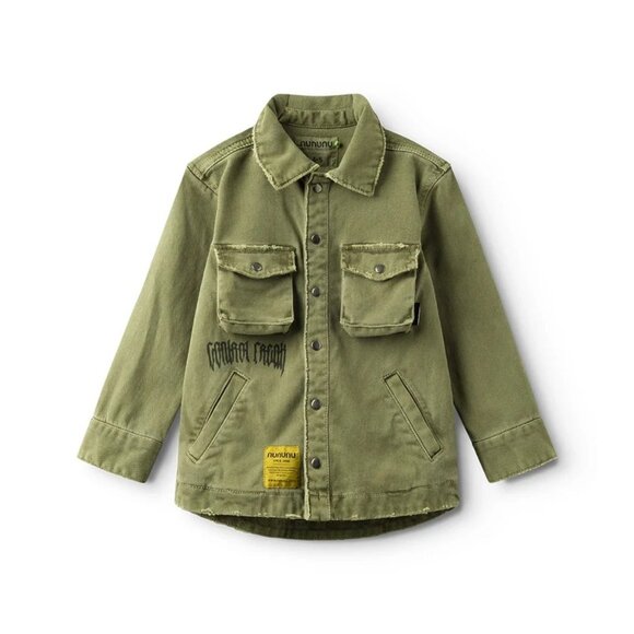 Nununu Safari Snap Shirt in Olive - Picture 1 of 5
